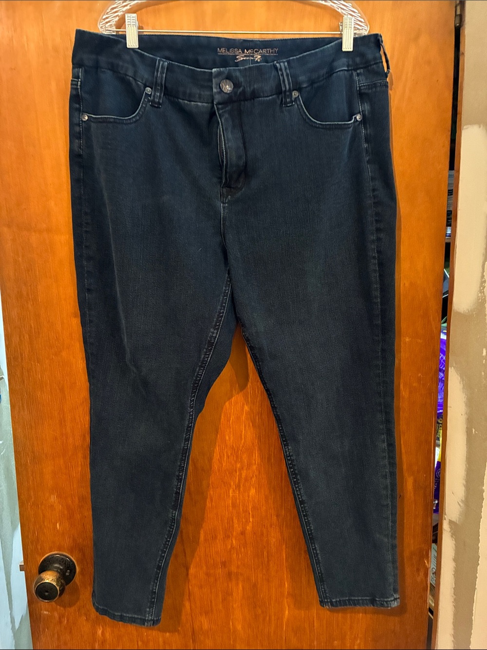 Melissa McCarthy Slim Stretch Jeans in Dark Indigo